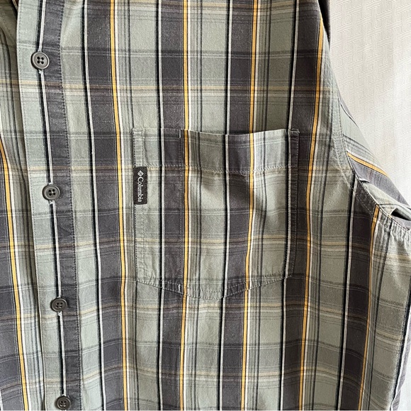 Columbia Plaid Long Sleeve Button Down Shirt Light and Dark GrayStripes Size XXL - Picture 5 of 11